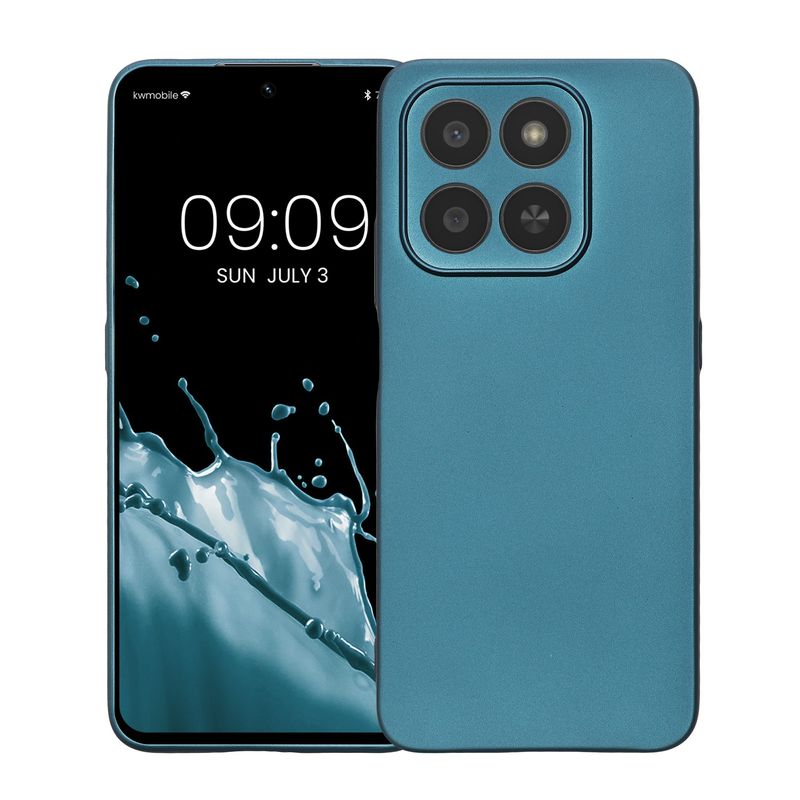 Laptop, Telefoane si Tablete - Telefoane mobile si accesorii - Accesorii Telefoane - Huse telefoane - Husa Kwmobile pentru Honor 400 Smart 5G/X7d, anti-alunecare, silicon, albastru caraibian - Infinity.ro