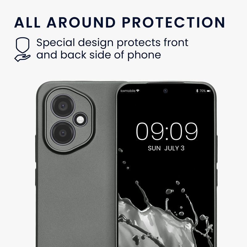 Laptop, Telefoane si Tablete - Telefoane mobile si accesorii - Accesorii Telefoane - Huse telefoane - Husa Kwmobile pentru Honor 400, anti-alunecare, protectie la socuri, TPU, gri - Infinity.ro