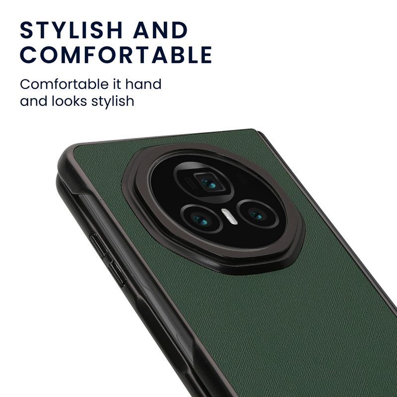 Laptop, Telefoane si Tablete - Telefoane mobile si accesorii - Accesorii Telefoane - Huse telefoane - Husa Kwmobile pentru Honor Magic V3, protectie la socuri, piele ecologica, verde - Infinity.ro