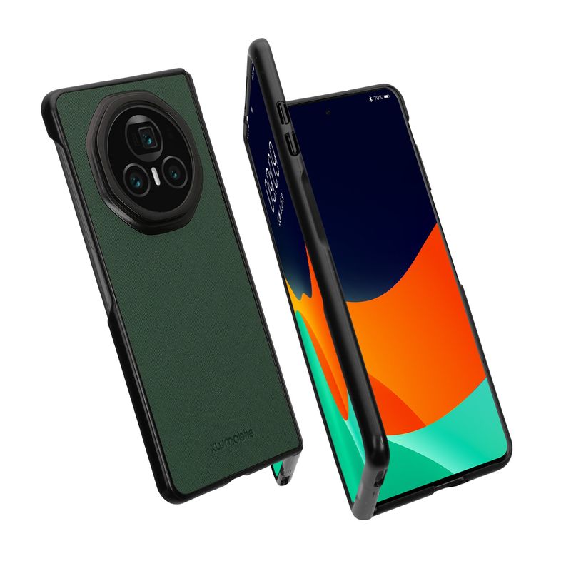 Laptop, Telefoane si Tablete - Telefoane mobile si accesorii - Accesorii Telefoane - Huse telefoane - Husa Kwmobile pentru Honor Magic V3, protectie la socuri, piele ecologica, verde - Infinity.ro