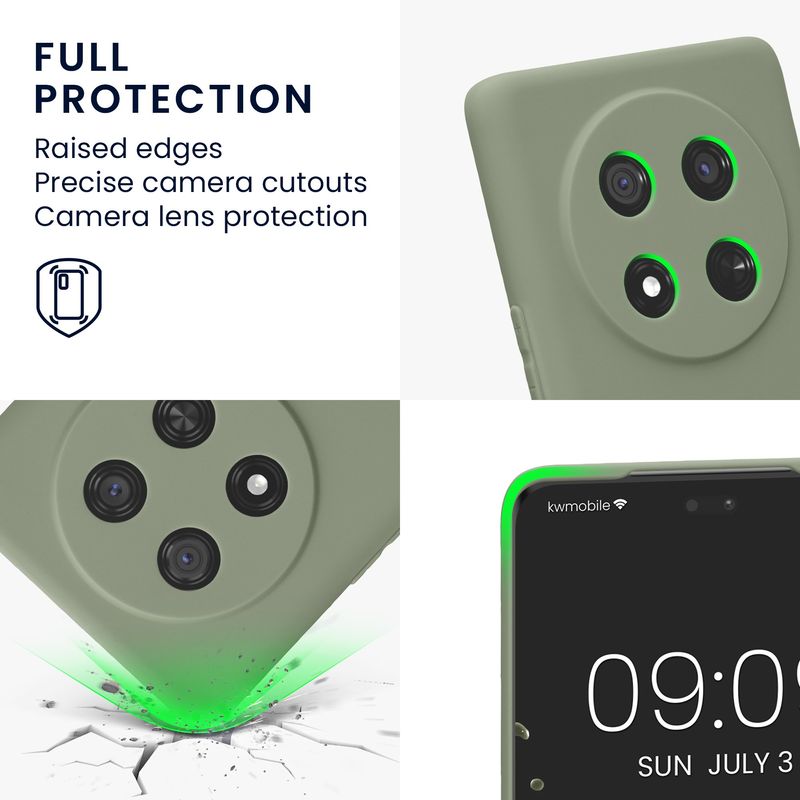Laptop, Telefoane si Tablete - Telefoane mobile si accesorii - Accesorii Telefoane - Huse telefoane - Husa Kwmobile pentru Honor Magic7 Lite, anti-alunecare, silicon, verde - Infinity.ro