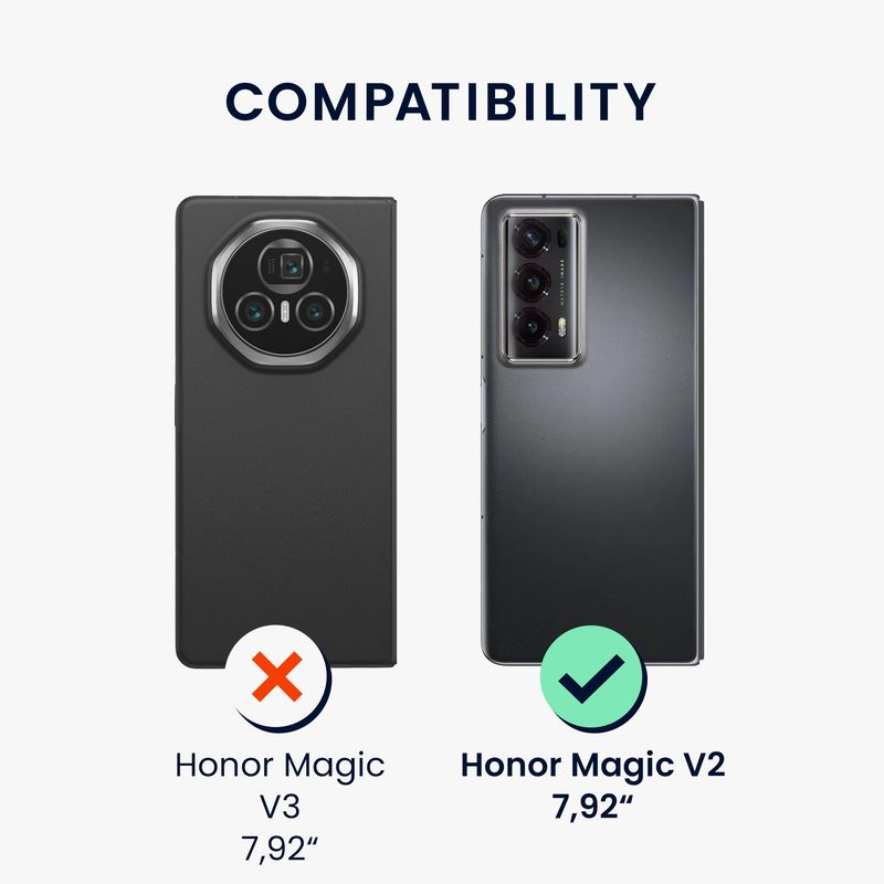 Laptop, Telefoane si Tablete - Telefoane mobile si accesorii - Accesorii Telefoane - Huse telefoane - Husa Kwmobile pentru Honor Magic V2, protectie la socuri, piele ecologica, negru - Infinity.ro