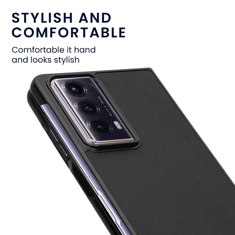 Laptop, Telefoane si Tablete - Telefoane mobile si accesorii - Accesorii Telefoane - Huse telefoane - Husa Kwmobile pentru Honor Magic V2, protectie la socuri, piele ecologica, negru - Infinity.ro