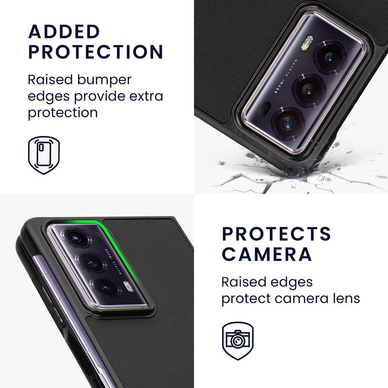 Laptop, Telefoane si Tablete - Telefoane mobile si accesorii - Accesorii Telefoane - Huse telefoane - Husa Kwmobile pentru Honor Magic V2, protectie la socuri, piele ecologica, negru - Infinity.ro