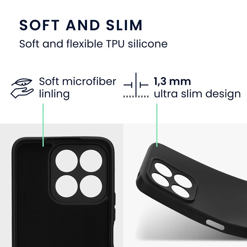 Laptop, Telefoane si Tablete - Telefoane mobile si accesorii - Accesorii Telefoane - Huse telefoane - Husa Kwmobile pentru Honor X8a, anti-alunecare, silicon, negru - Infinity.ro