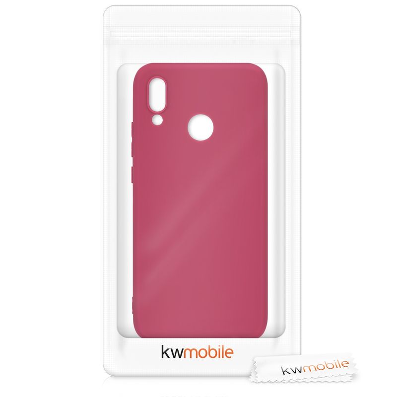 Laptop, Telefoane si Tablete - Telefoane mobile si accesorii - Accesorii Telefoane - Huse telefoane - Husa Kwmobile pentru Huawei P20 Lite, incarcare wireless, silicon, rosu - Infinity.ro