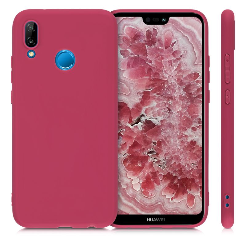 Laptop, Telefoane si Tablete - Telefoane mobile si accesorii - Accesorii Telefoane - Huse telefoane - Husa Kwmobile pentru Huawei P20 Lite, incarcare wireless, silicon, rosu - Infinity.ro