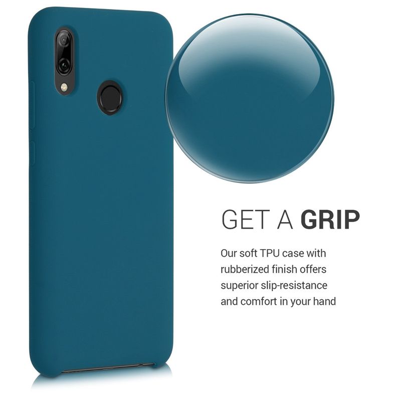 Laptop, Telefoane si Tablete - Telefoane mobile si accesorii - Accesorii Telefoane - Huse telefoane - Husa Kwmobile pentru Huawei P Smart (2019), incarcare wireless, silicon, albastru - Infinity.ro