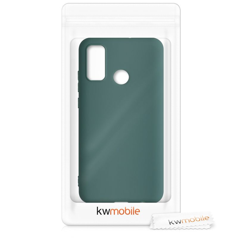 Laptop, Telefoane si Tablete - Telefoane mobile si accesorii - Accesorii Telefoane - Huse telefoane - Husa Kwmobile pentru Huawei P Smart (2020), incarcare wireless, silicon, verde - Infinity.ro