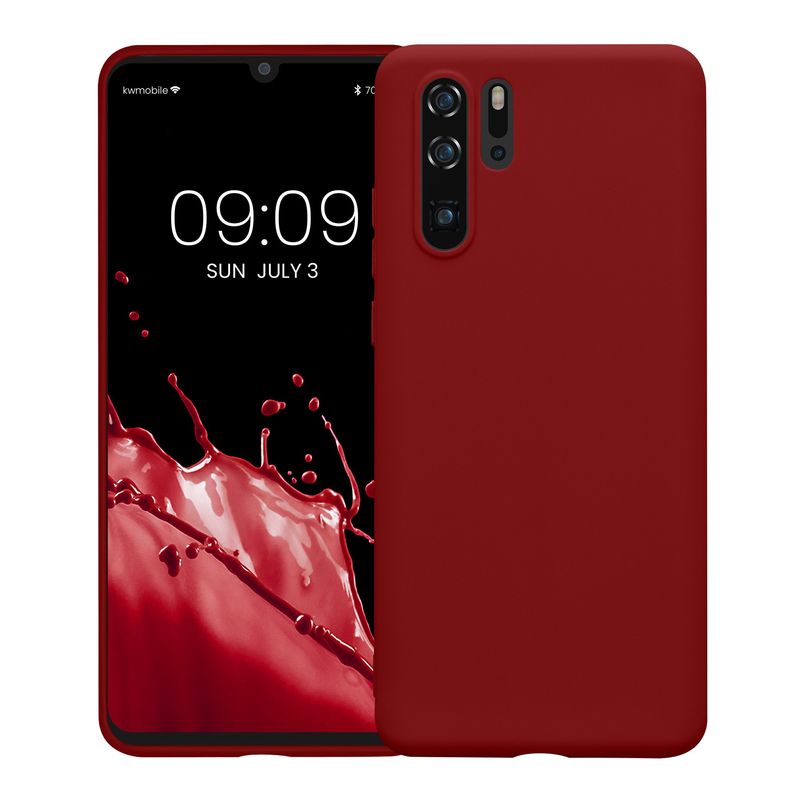 Laptop, Telefoane si Tablete - Telefoane mobile si accesorii - Accesorii Telefoane - Huse telefoane - Husa Kwmobile pentru Huawei P30 Pro/P30 Pro New Edition, incarcare wireless, silicon, rosu - Infinity.ro