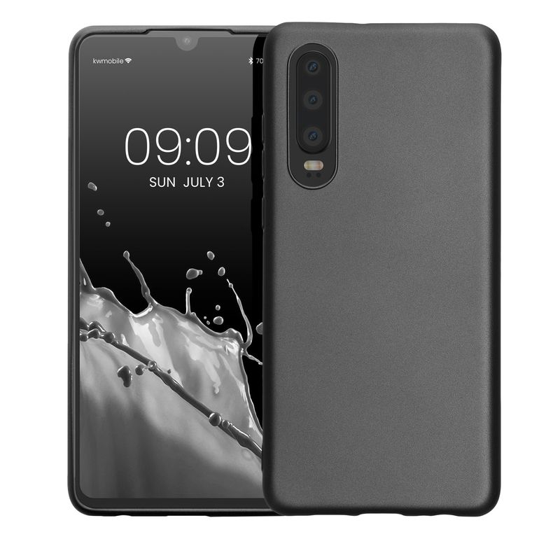 Laptop, Telefoane si Tablete - Telefoane mobile si accesorii - Accesorii Telefoane - Huse telefoane - Husa Kwmobile pentru Huawei P30, anti-alunecare, silicon, gri - Infinity.ro