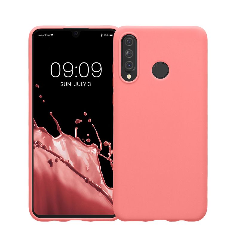Laptop, Telefoane si Tablete - Telefoane mobile si accesorii - Accesorii Telefoane - Huse telefoane - Husa Kwmobile pentru Huawei P30 Lite/P30 Lite New Edition, incarcare wireless, silicon, roz - Infinity.ro