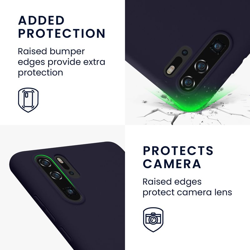 Laptop, Telefoane si Tablete - Telefoane mobile si accesorii - Accesorii Telefoane - Huse telefoane - Husa Kwmobile pentru Huawei P30 Pro/P30 Pro New Edition, incarcare wireless, silicon, albastru - Infinity.ro