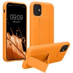 Laptop, Telefoane si Tablete - Telefoane mobile si accesorii - Accesorii Telefoane - Huse telefoane - Husa Kwmobile pentru iPhone 11, functie stand, silicon, portocaliu - Infinity.ro