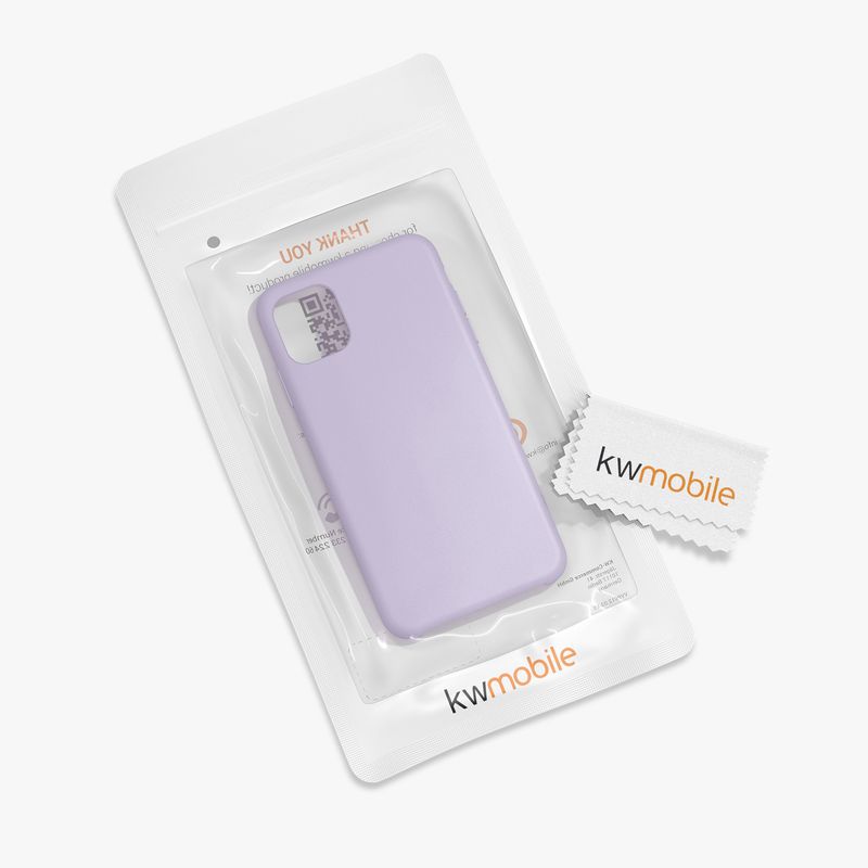 Laptop, Telefoane si Tablete - Telefoane mobile si accesorii - Accesorii Telefoane - Huse telefoane - Husa Kwmobile pentru iPhone 11, incarcare wireless, silicon, mov - Infinity.ro