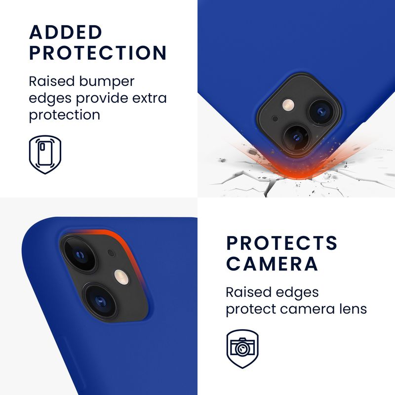 Laptop, Telefoane si Tablete - Telefoane mobile si accesorii - Accesorii Telefoane - Huse telefoane - Husa Kwmobile pentru iPhone 11, protectie la socuri, silicon, albastru - Infinity.ro