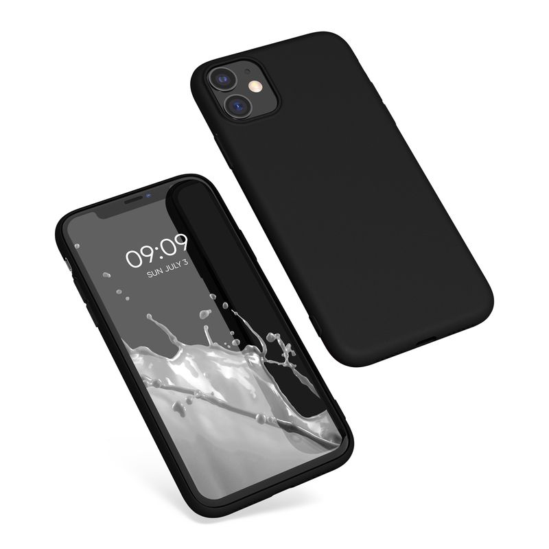 Laptop, Telefoane si Tablete - Telefoane mobile si accesorii - Accesorii Telefoane - Huse telefoane - Husa Kwmobile pentru iPhone 11, incarcare wireless, silicon, negru - Infinity.ro