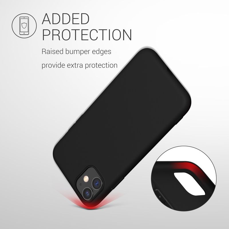 Laptop, Telefoane si Tablete - Telefoane mobile si accesorii - Accesorii Telefoane - Huse telefoane - Husa Kwmobile pentru iPhone 11, incarcare wireless, silicon, negru - Infinity.ro