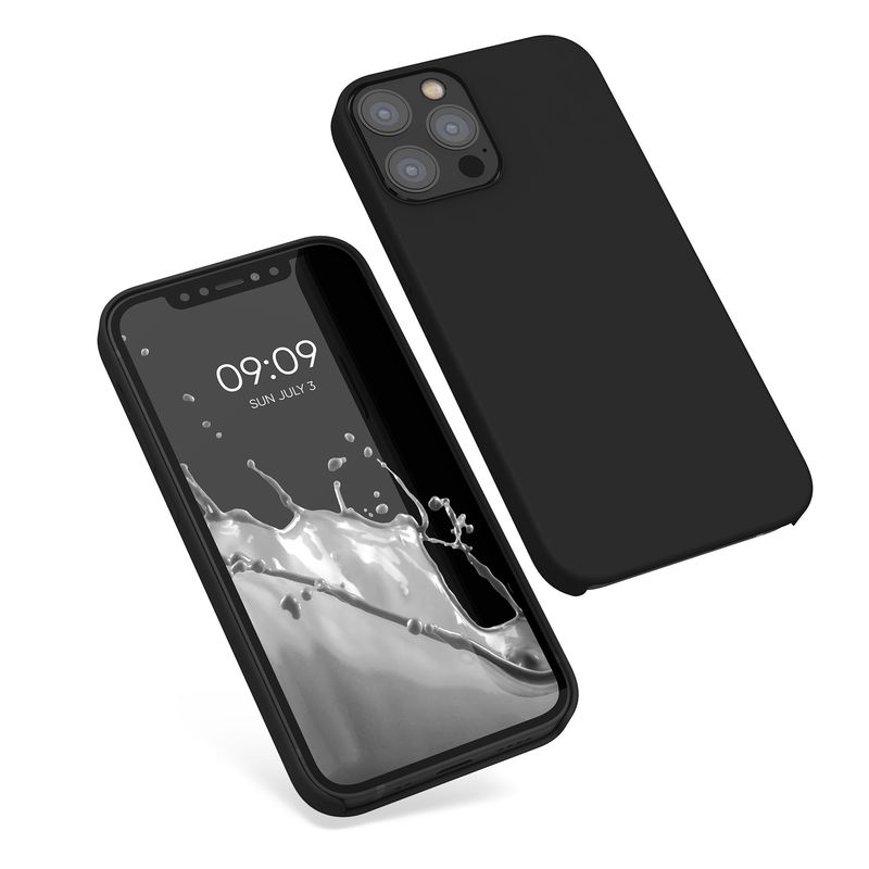 Laptop, Telefoane si Tablete - Telefoane mobile si accesorii - Accesorii Telefoane - Huse telefoane - Husa Kwmobile pentru iPhone 12/12 Pro, anti-alunecare, silicon, negru - Infinity.ro