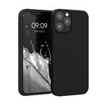 Laptop, Telefoane si Tablete - Telefoane mobile si accesorii - Accesorii Telefoane - Huse telefoane - Husa Kwmobile pentru iPhone 12/12 Pro, anti-alunecare, silicon, negru - Infinity.ro