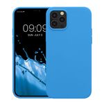 Laptop, Telefoane si Tablete - Telefoane mobile si accesorii - Accesorii Telefoane - Huse telefoane - Husa Kwmobile pentru iPhone 12/12 Pro, incarcare wireless, anti-alunecare, silicon, albastru - Infinity.ro