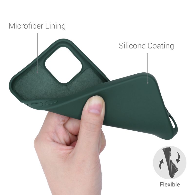 Laptop, Telefoane si Tablete - Telefoane mobile si accesorii - Accesorii Telefoane - Huse telefoane - Husa Kwmobile pentru iPhone 12/12 Pro, protectie la socuri, silicon, verde - Infinity.ro