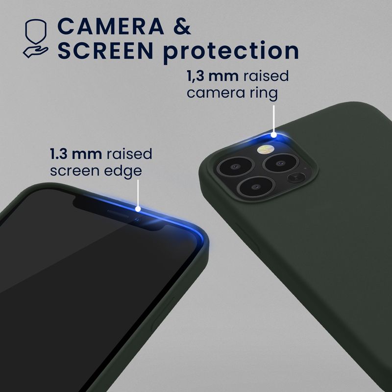 Laptop, Telefoane si Tablete - Telefoane mobile si accesorii - Accesorii Telefoane - Huse telefoane - Husa Kwmobile pentru iPhone 12/12 Pro, compatibilitate MagSafe, silicon, verde - Infinity.ro