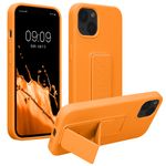 Laptop, Telefoane si Tablete - Telefoane mobile si accesorii - Accesorii Telefoane - Huse telefoane - Husa Kwmobile pentru iPhone 13, functie stand, silicon, portocaliu - Infinity.ro