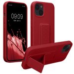 Laptop, Telefoane si Tablete - Telefoane mobile si accesorii - Accesorii Telefoane - Huse telefoane - Husa Kwmobile pentru iPhone 13, functie stand, silicon, rosu - Infinity.ro