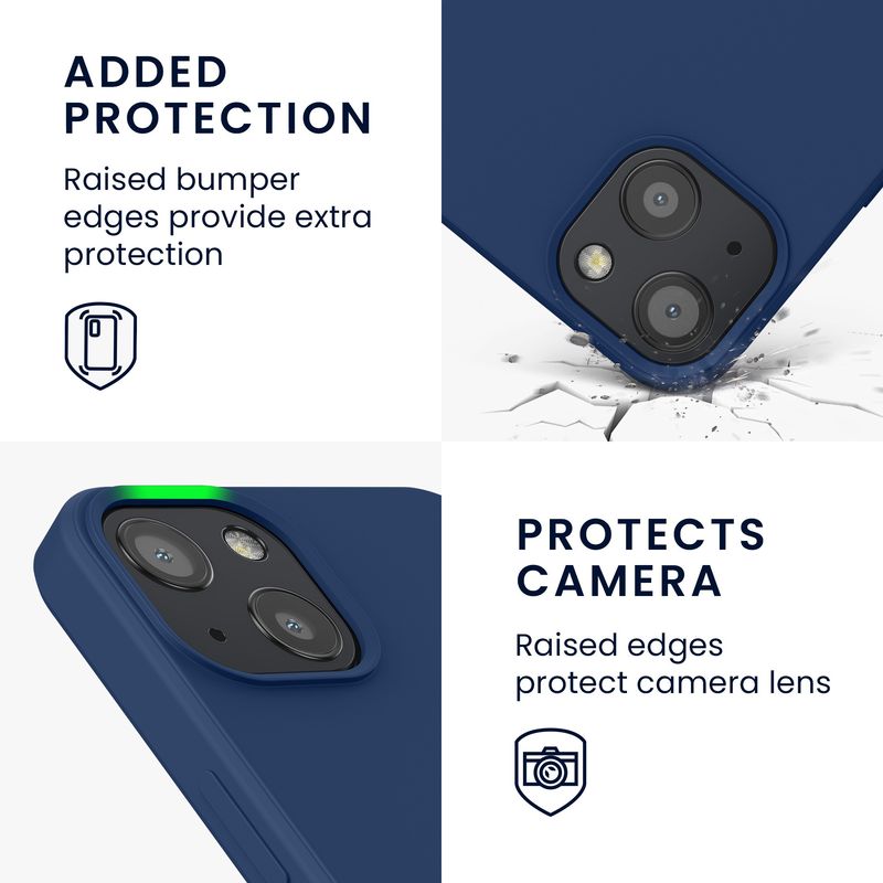 Laptop, Telefoane si Tablete - Telefoane mobile si accesorii - Accesorii Telefoane - Huse telefoane - Husa Kwmobile pentru iPhone 13, protectie la socuri, silicon, albastru - Infinity.ro
