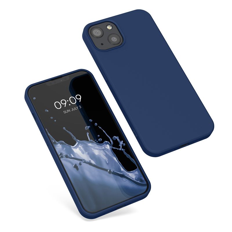 Laptop, Telefoane si Tablete - Telefoane mobile si accesorii - Accesorii Telefoane - Huse telefoane - Husa Kwmobile pentru iPhone 13, protectie la socuri, silicon, albastru - Infinity.ro