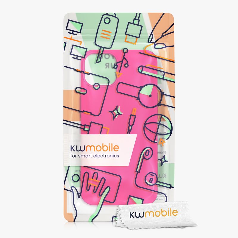 Laptop, Telefoane si Tablete - Telefoane mobile si accesorii - Accesorii Telefoane - Huse telefoane - Husa Kwmobile pentru iPhone 13, protectie la socuri, silicon, roz - Infinity.ro