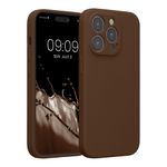 Laptop, Telefoane si Tablete - Telefoane mobile si accesorii - Accesorii Telefoane - Huse telefoane - Husa Kwmobile pentru iPhone 14 Pro, anti-alunecare, silicon, maro - Infinity.ro