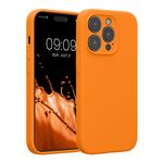 Laptop, Telefoane si Tablete - Telefoane mobile si accesorii - Accesorii Telefoane - Huse telefoane - Husa Kwmobile pentru iPhone 14 Pro, anti-alunecare, silicon, portocaliu - Infinity.ro