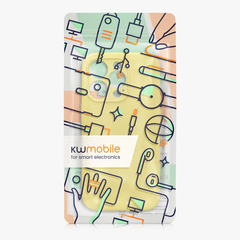 Laptop, Telefoane si Tablete - Telefoane mobile si accesorii - Accesorii Telefoane - Huse telefoane - Husa Kwmobile pentru iPhone 14 Pro, anti-alunecare, silicon, galben lamaie - Infinity.ro