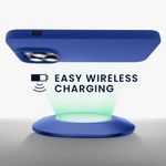 Laptop, Telefoane si Tablete - Telefoane mobile si accesorii - Accesorii Telefoane - Huse telefoane - Husa Kwmobile pentru iPhone 14 Pro, incarcare wireless, silicon, albastru baltic - Infinity.ro