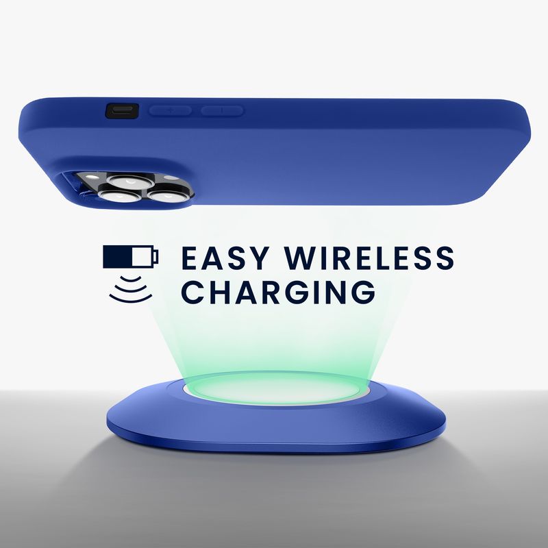Laptop, Telefoane si Tablete - Telefoane mobile si accesorii - Accesorii Telefoane - Huse telefoane - Husa Kwmobile pentru iPhone 14 Pro, incarcare wireless, silicon, albastru baltic - Infinity.ro