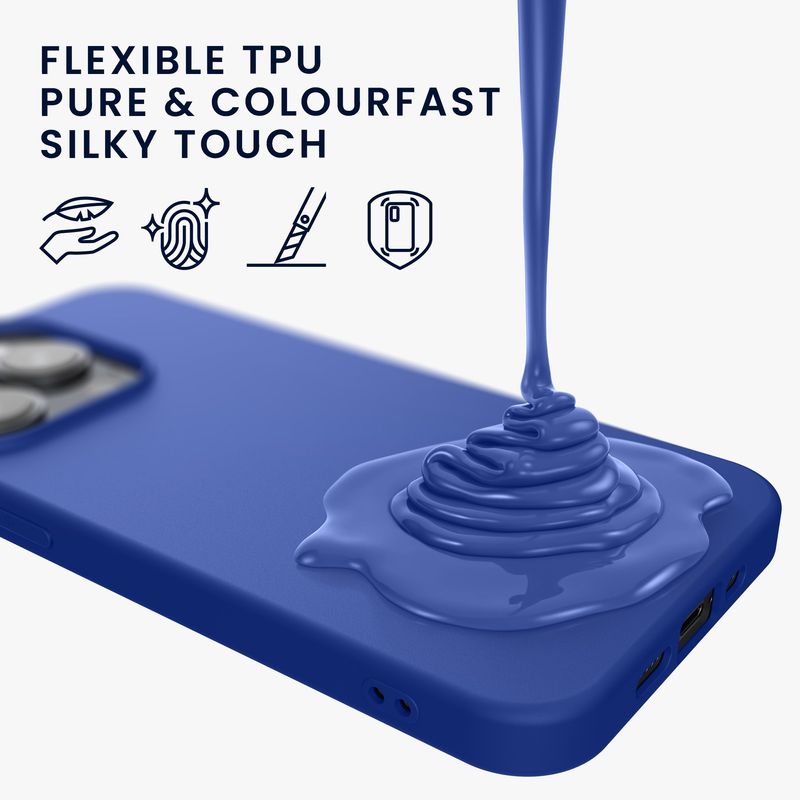 Laptop, Telefoane si Tablete - Telefoane mobile si accesorii - Accesorii Telefoane - Huse telefoane - Husa Kwmobile pentru iPhone 14 Pro, incarcare wireless, silicon, albastru baltic - Infinity.ro
