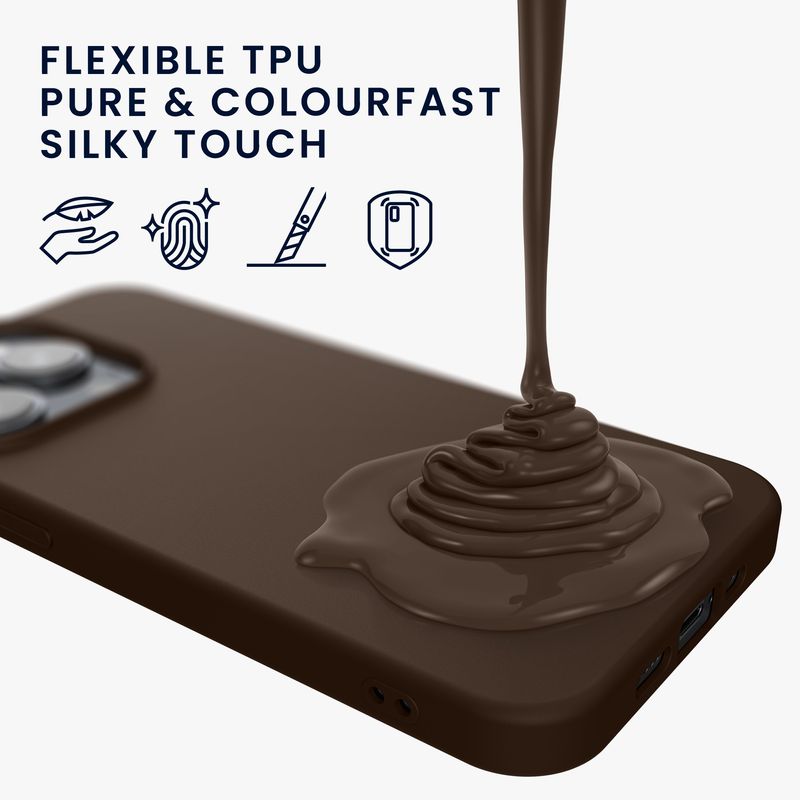 Laptop, Telefoane si Tablete - Telefoane mobile si accesorii - Accesorii Telefoane - Huse telefoane - Husa Kwmobile pentru iPhone 14 Pro, incarcare wireless, silicon, maro - Infinity.ro