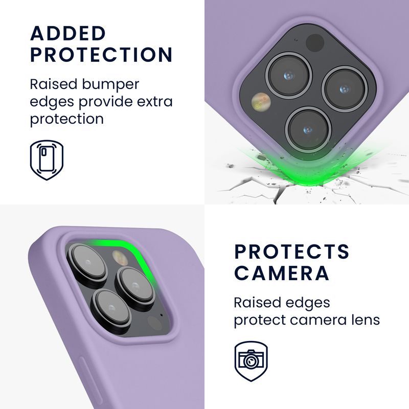 Laptop, Telefoane si Tablete - Telefoane mobile si accesorii - Accesorii Telefoane - Huse telefoane - Husa Kwmobile pentru iPhone 14 Pro, incarcare wireless, silicon, mov violet - Infinity.ro