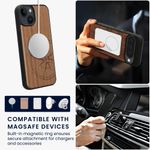 Laptop, Telefoane si Tablete - Telefoane mobile si accesorii - Accesorii Telefoane - Huse telefoane - Husa Kwmobile pentru iPhone 14, compatibilitate MagSafe, lemn, TPU, maro - Infinity.ro