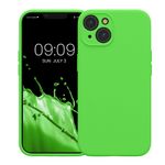Laptop, Telefoane si Tablete - Telefoane mobile si accesorii - Accesorii Telefoane - Huse telefoane - Husa Kwmobile pentru iPhone 14, anti-alunecare, silicon, verde - Infinity.ro