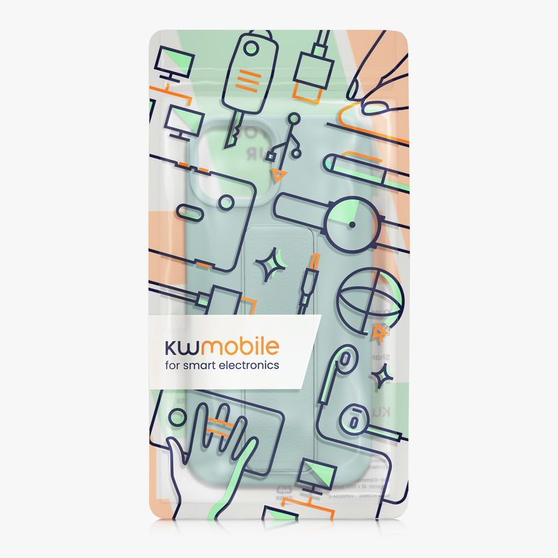 Laptop, Telefoane si Tablete - Telefoane mobile si accesorii - Accesorii Telefoane - Huse telefoane - Husa Kwmobile pentru iPhone 15 Plus, functie stand, silicon, verde - Infinity.ro