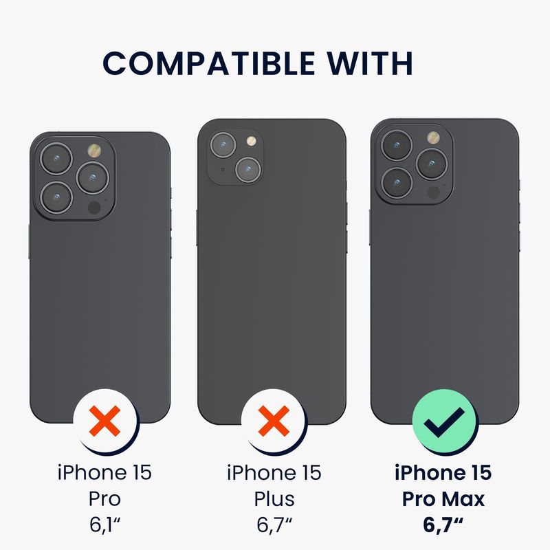 Laptop, Telefoane si Tablete - Telefoane mobile si accesorii - Accesorii Telefoane - Huse telefoane - Husa Kwmobile pentru iPhone 15 Pro Max, compatibilitate MagSafe, lemn, TPU, maro, negru - Infinity.ro