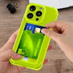 Laptop, Telefoane si Tablete - Telefoane mobile si accesorii - Accesorii Telefoane - Huse telefoane - Husa Kwmobile pentru iPhone 15 Pro Max, buzunar card, TPU, galben, transparent - Infinity.ro