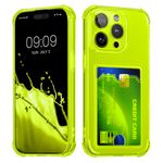Laptop, Telefoane si Tablete - Telefoane mobile si accesorii - Accesorii Telefoane - Huse telefoane - Husa Kwmobile pentru iPhone 15 Pro Max, buzunar card, TPU, galben, transparent - Infinity.ro