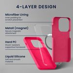 Laptop, Telefoane si Tablete - Telefoane mobile si accesorii - Accesorii Telefoane - Huse telefoane - Husa Kwmobile pentru iPhone 15 Pro Max, compatibilitate MagSafe, silicon, roz - Infinity.ro
