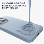 Laptop, Telefoane si Tablete - Telefoane mobile si accesorii - Accesorii Telefoane - Huse telefoane - Husa Kwmobile pentru iPhone 15 Pro Max, incarcare wireless, silicon, albastru deschis - Infinity.ro