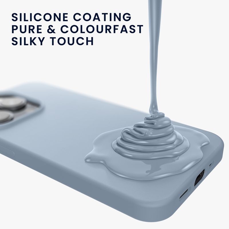 Laptop, Telefoane si Tablete - Telefoane mobile si accesorii - Accesorii Telefoane - Huse telefoane - Husa Kwmobile pentru iPhone 15 Pro Max, incarcare wireless, silicon, albastru deschis - Infinity.ro