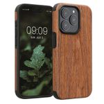 Laptop, Telefoane si Tablete - Telefoane mobile si accesorii - Accesorii Telefoane - Huse telefoane - Husa Kwmobile pentru iPhone 15 Pro, anti-alunecare, lemn, TPU, aspect maro - Infinity.ro